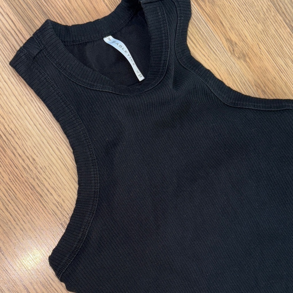 Fabletics Black Ribbed Tank Top - Picture 4 of 7